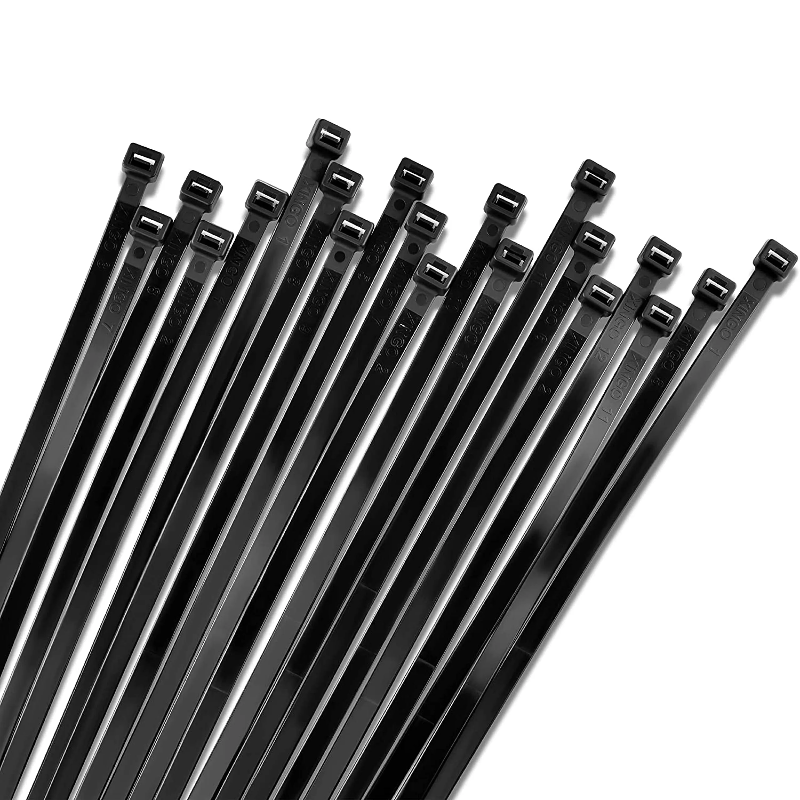 11" Black Zip Cable Ties (1000 Pack), 50lbs Tensile Strength - Heavy Duty, Self-Locking