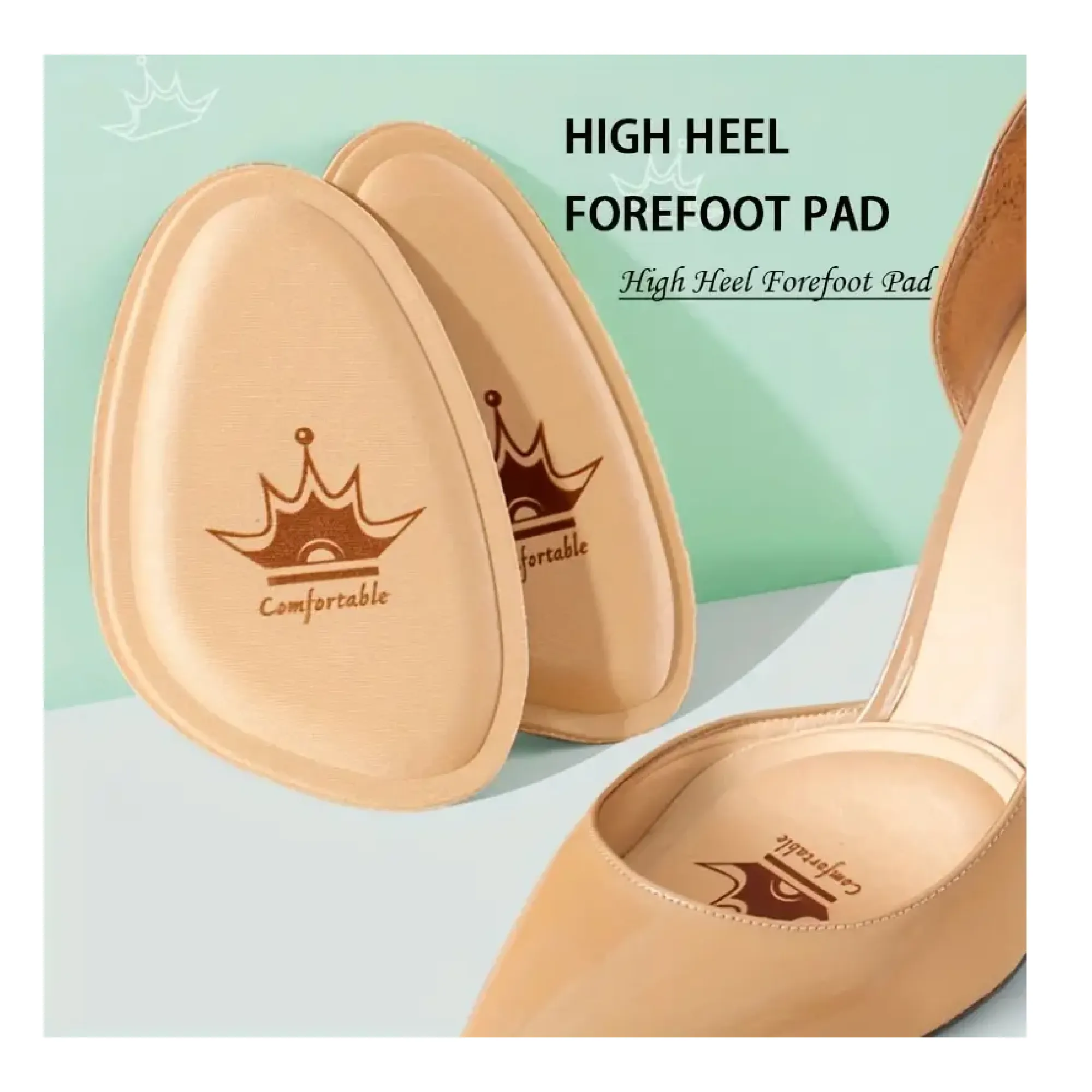 1pair Forefoot Pads For High Heels, Non-slip Forefoot Pads, Foam Sweat-absorbing