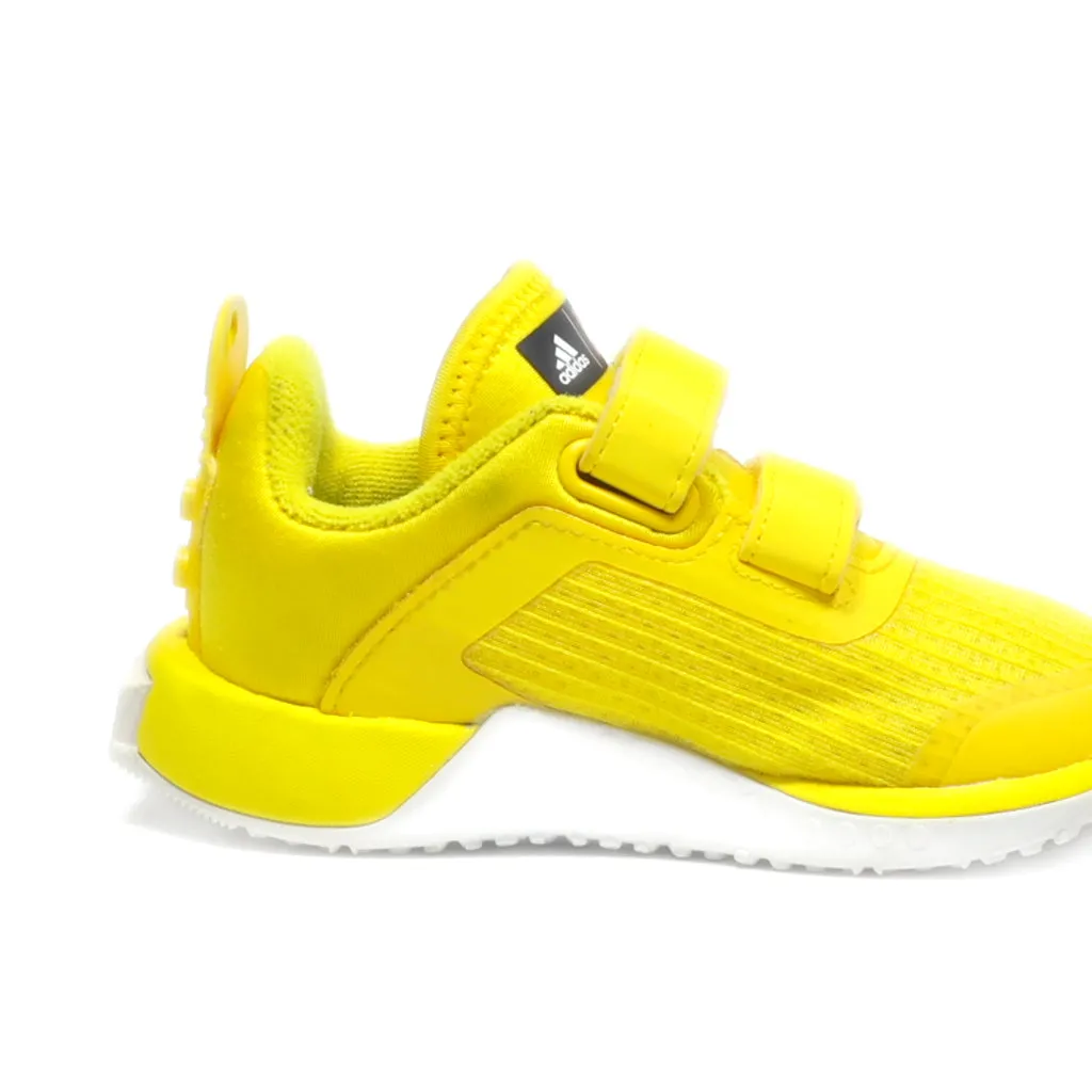 Adidas X Logo Sport Shoes Fabric Yellow Colour For Kids