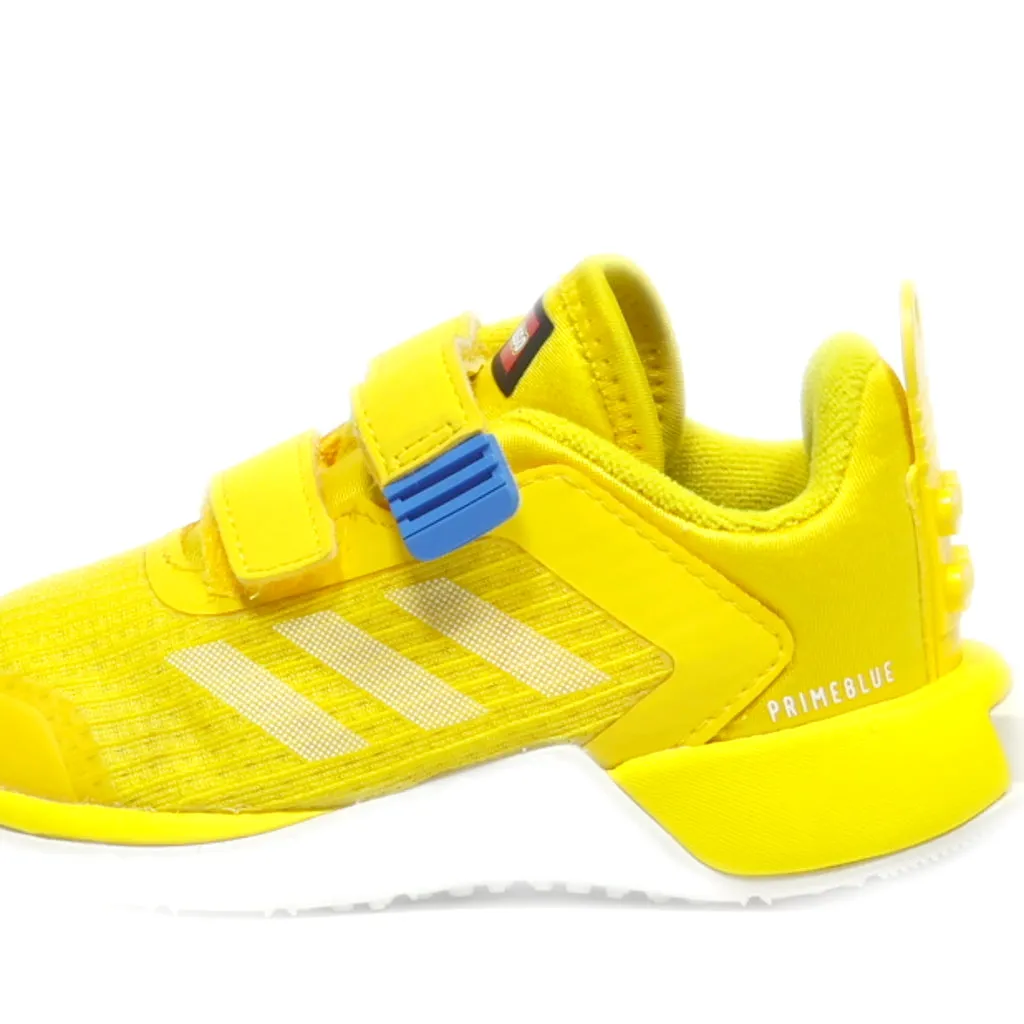 Adidas X Logo Sport Shoes Fabric Yellow Colour For Kids