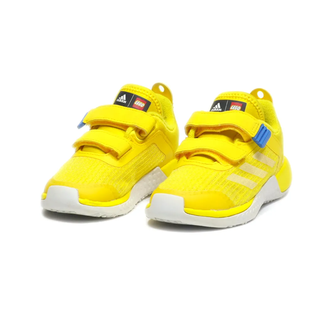 Adidas X Logo Sport Shoes Fabric Yellow Colour For Kids