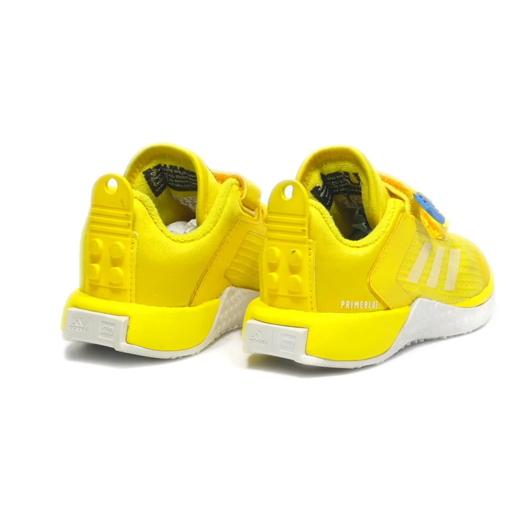 Adidas X Logo Sport Shoes Fabric Yellow Colour For Kids