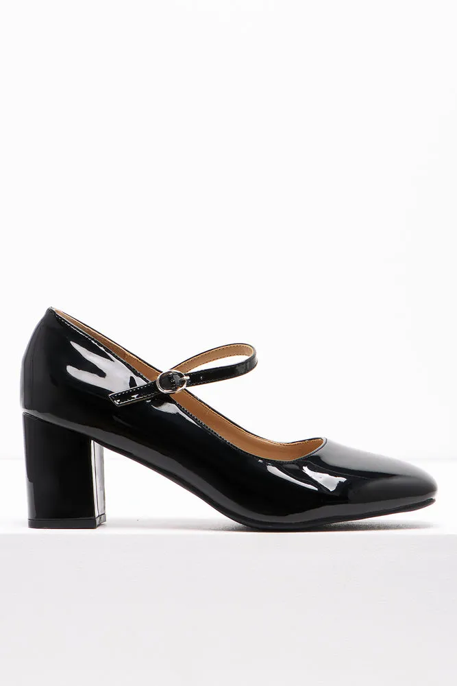 Block Heel Black