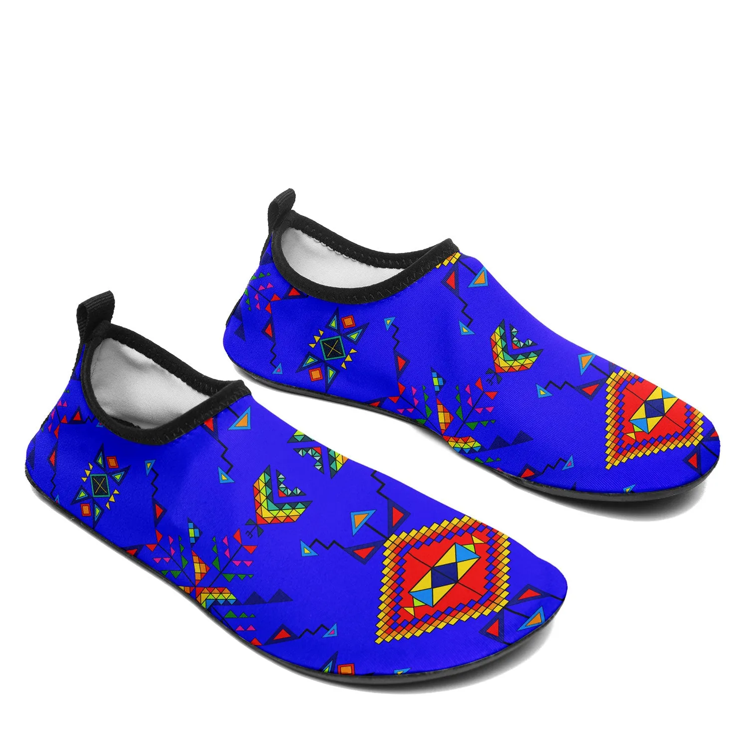 Buffalo Jump Blue Kid's Sockamoccs Slip On Shoes