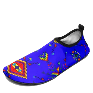 Buffalo Jump Blue Kid's Sockamoccs Slip On Shoes