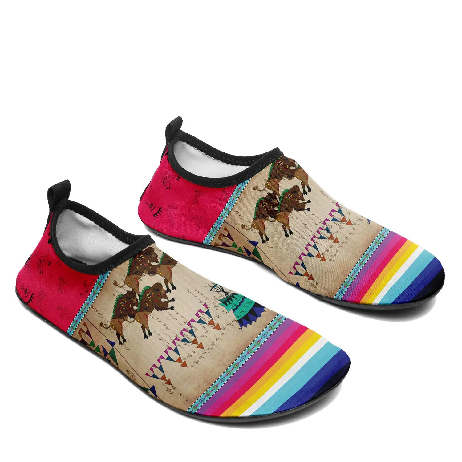 Buffalos Running Berry Sockamoccs