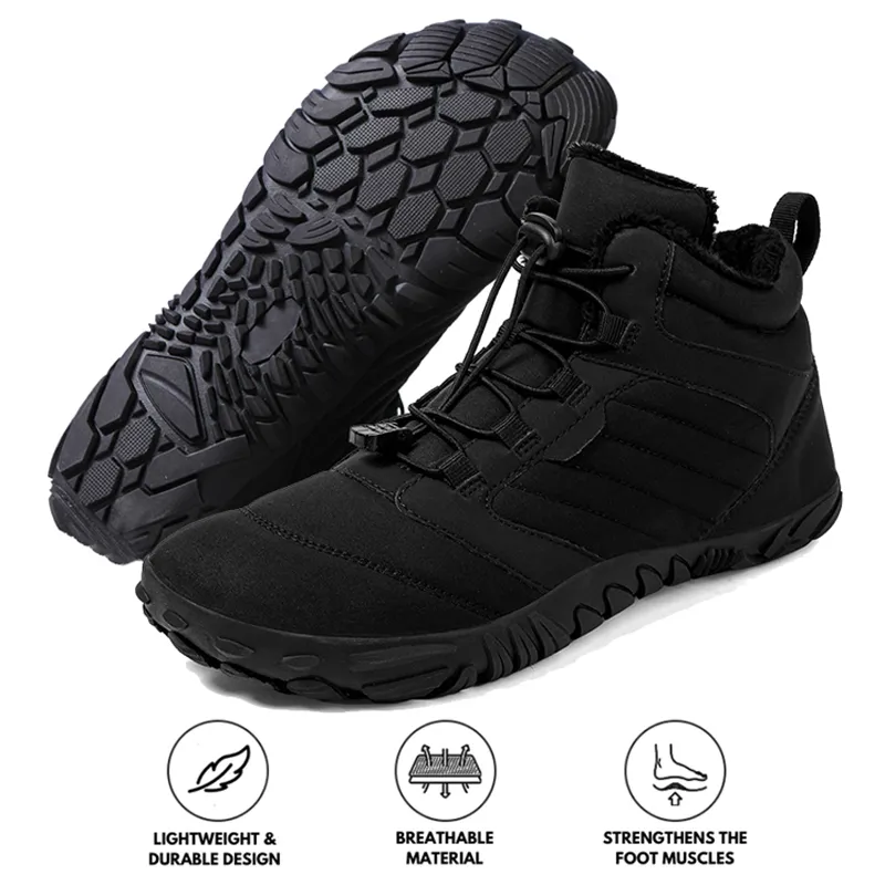 Casual Adventure Healthy Warm Snow Boots Non-slip & Waterproof Winter Barefoot Shoe (Unisex)