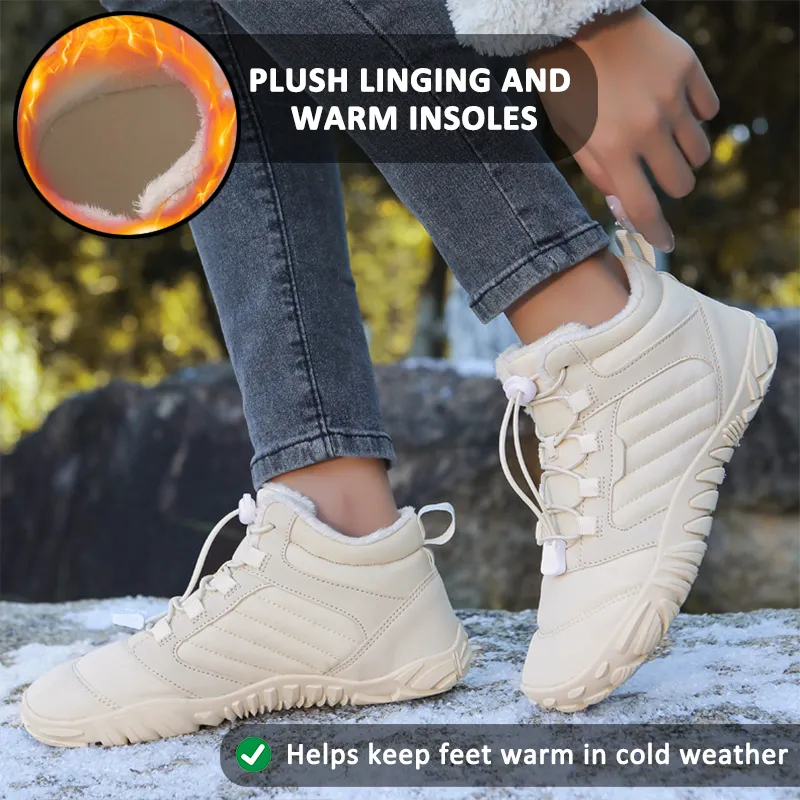 Casual Adventure Healthy Warm Snow Boots Non-slip & Waterproof Winter Barefoot Shoe (Unisex)