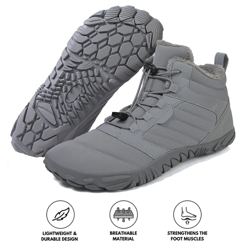 Casual Adventure Healthy Warm Snow Boots Non-slip & Waterproof Winter Barefoot Shoe (Unisex)