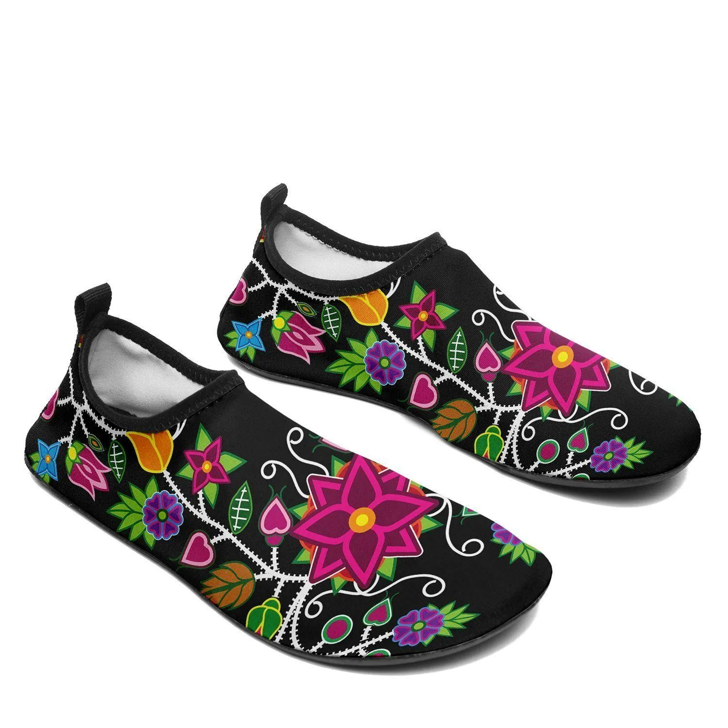 Floral Beadwork - 01 Sockamoccs Kid's Sockamoccs Slip On Shoes