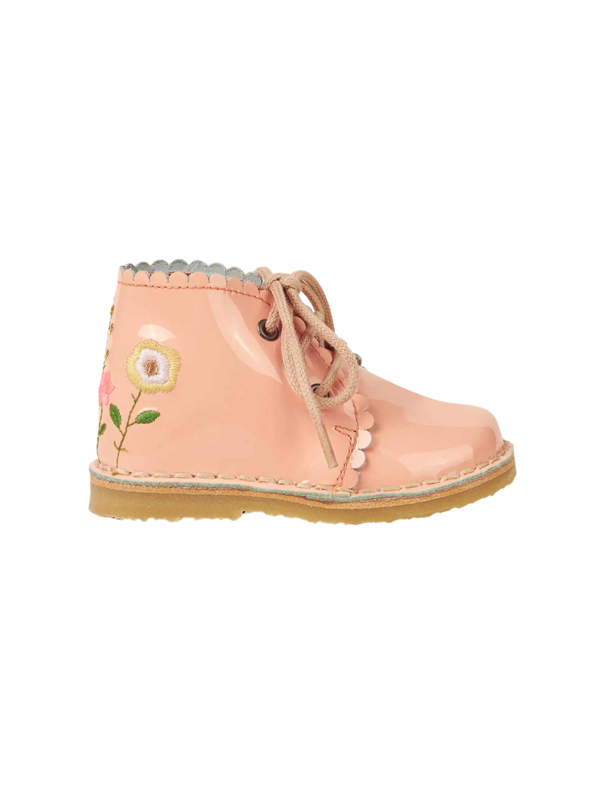 Flower Pop Scallop Boot - Blush