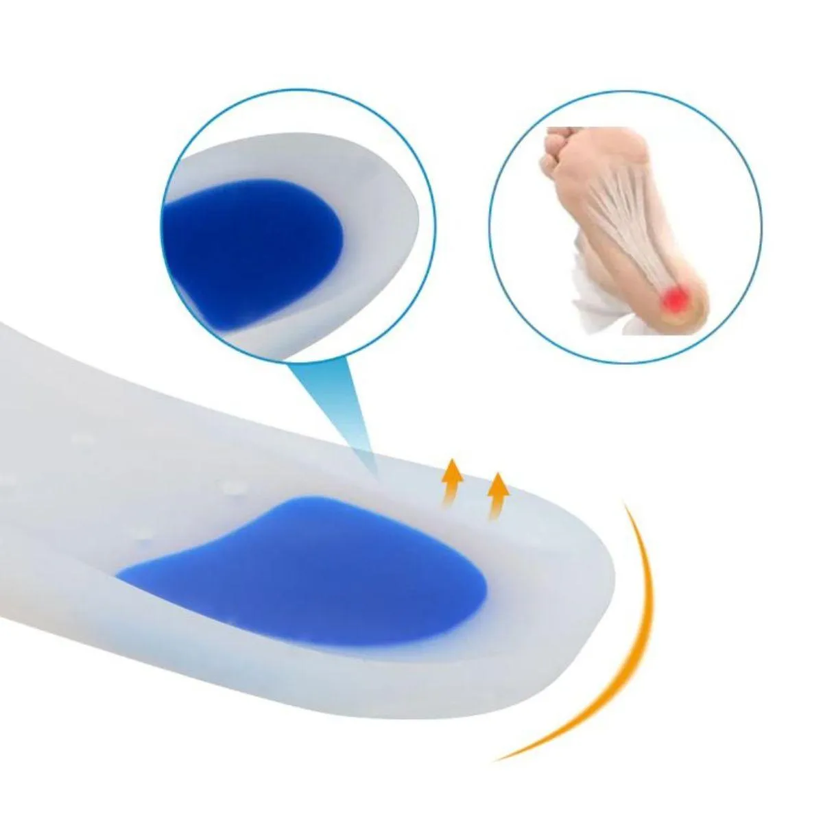 Foot Sole Silicone White