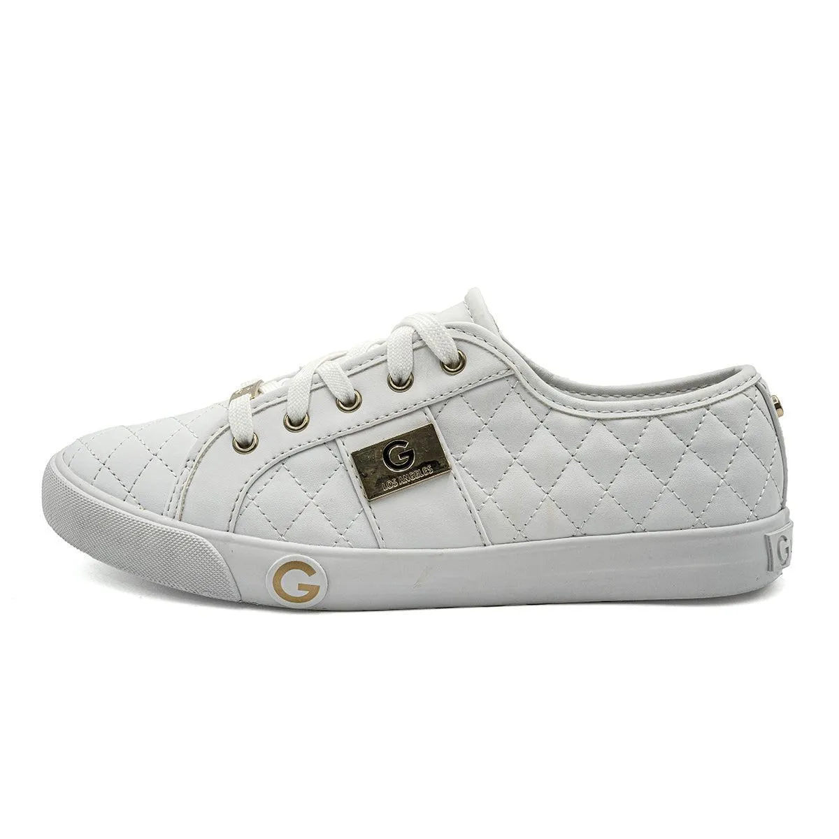 Guess Low-Top Sneakers Leather White Colour For Women