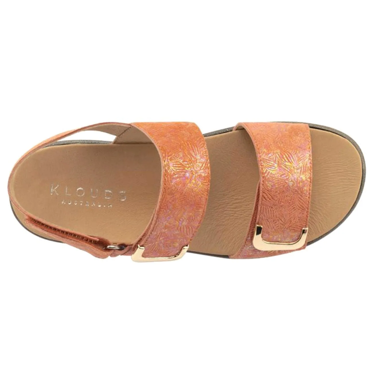 Klouds Elegance Sandal Leather Coral Print