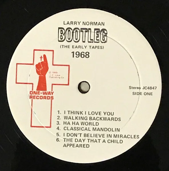 LARRY NORMAN - BOOTLEG (*Pre-owned "White Label w Cross Outlined in Red" 2 LP Set, Gatefold w Poster, 1971, One Way Records) JC4847