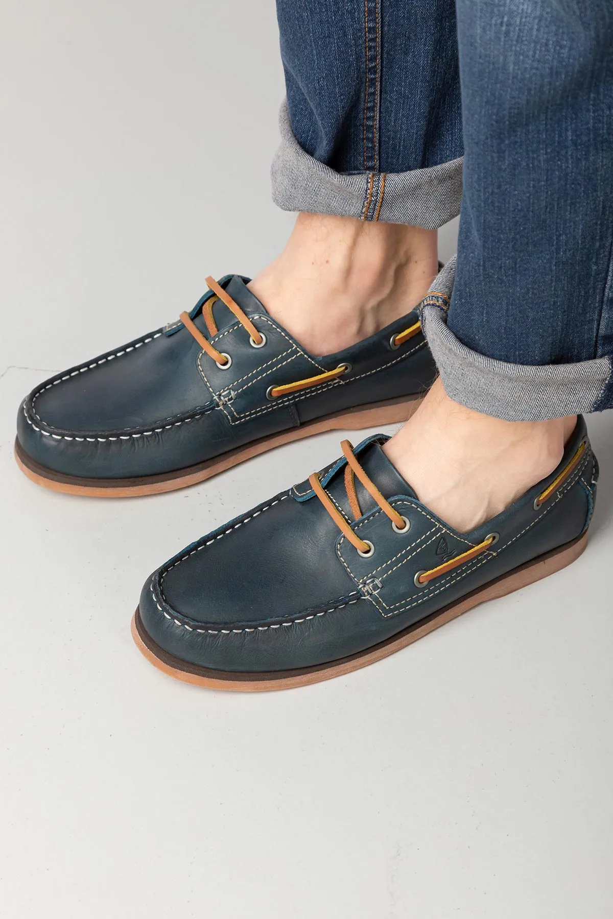 Mens Leather Deck Shoes - Sandsend II