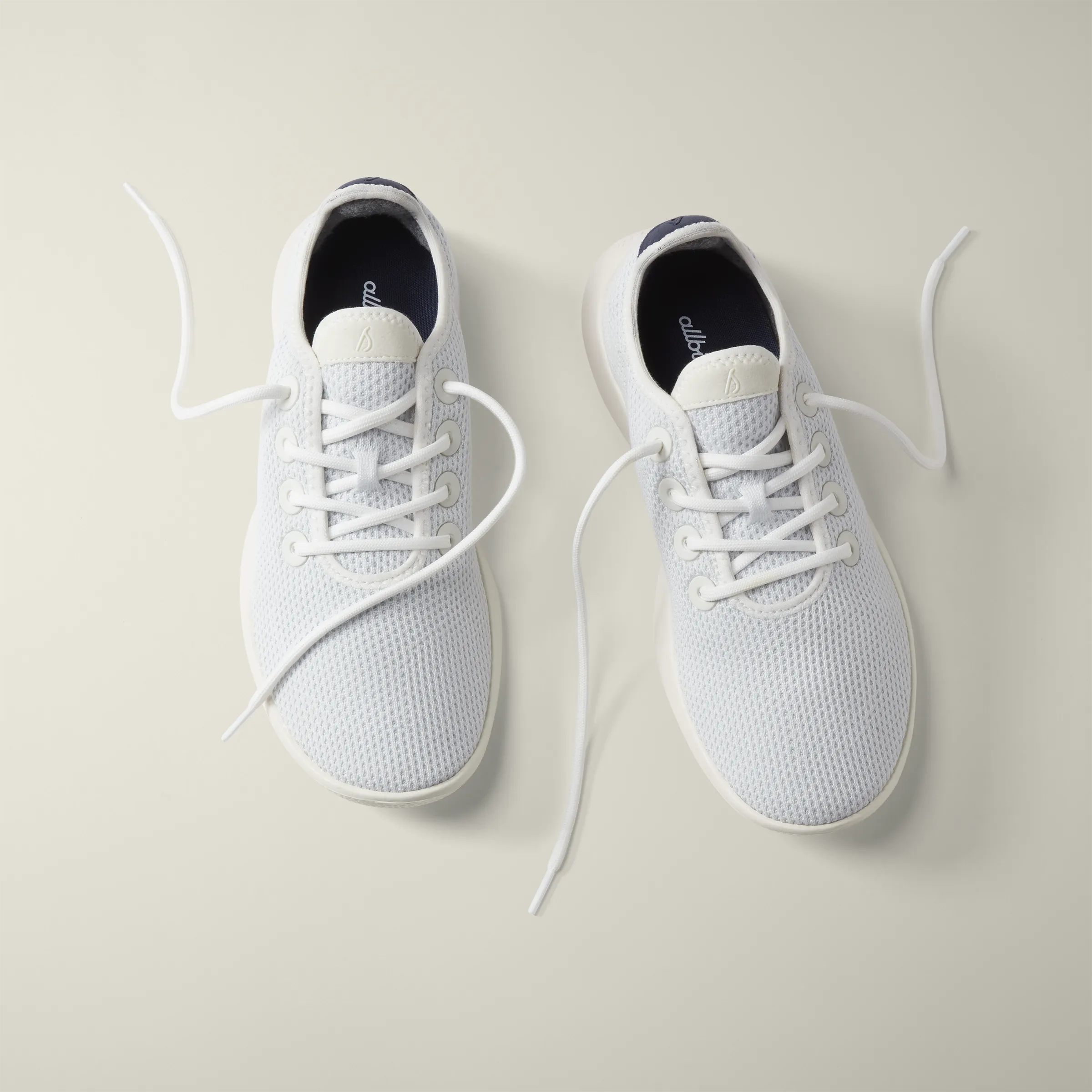 Men's Tree Runners - Blizzard/True Navy (Natural White Sole)