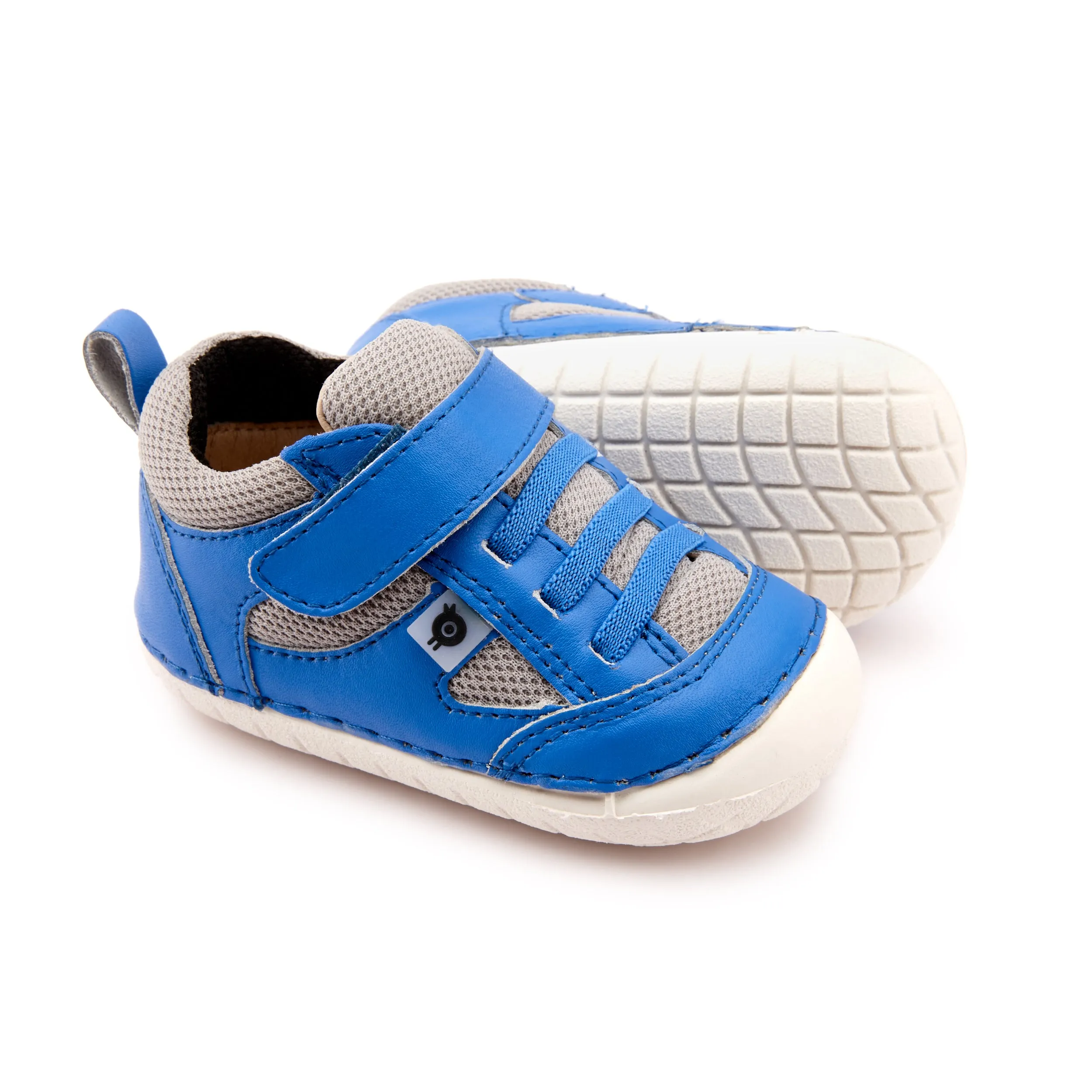 Old Soles Boy's & Girl's 4047 Bru Pave Shoe - Neon Blue/Light Grey/Black