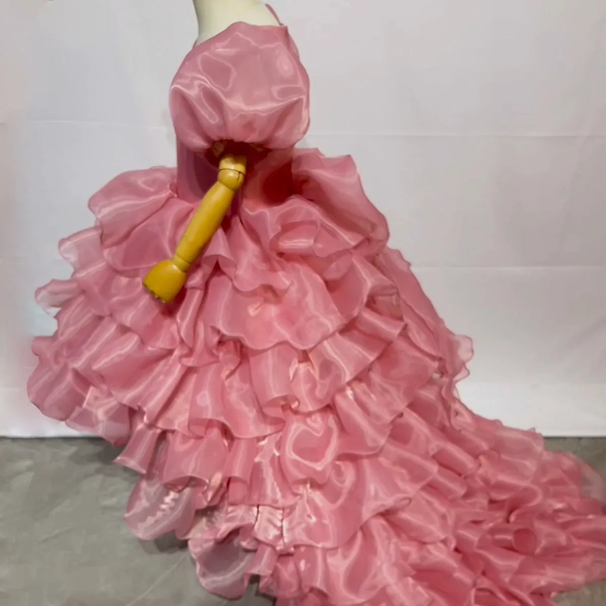 Puff sleeve Baby birthday party puff sleeve tail cute girl princess dress