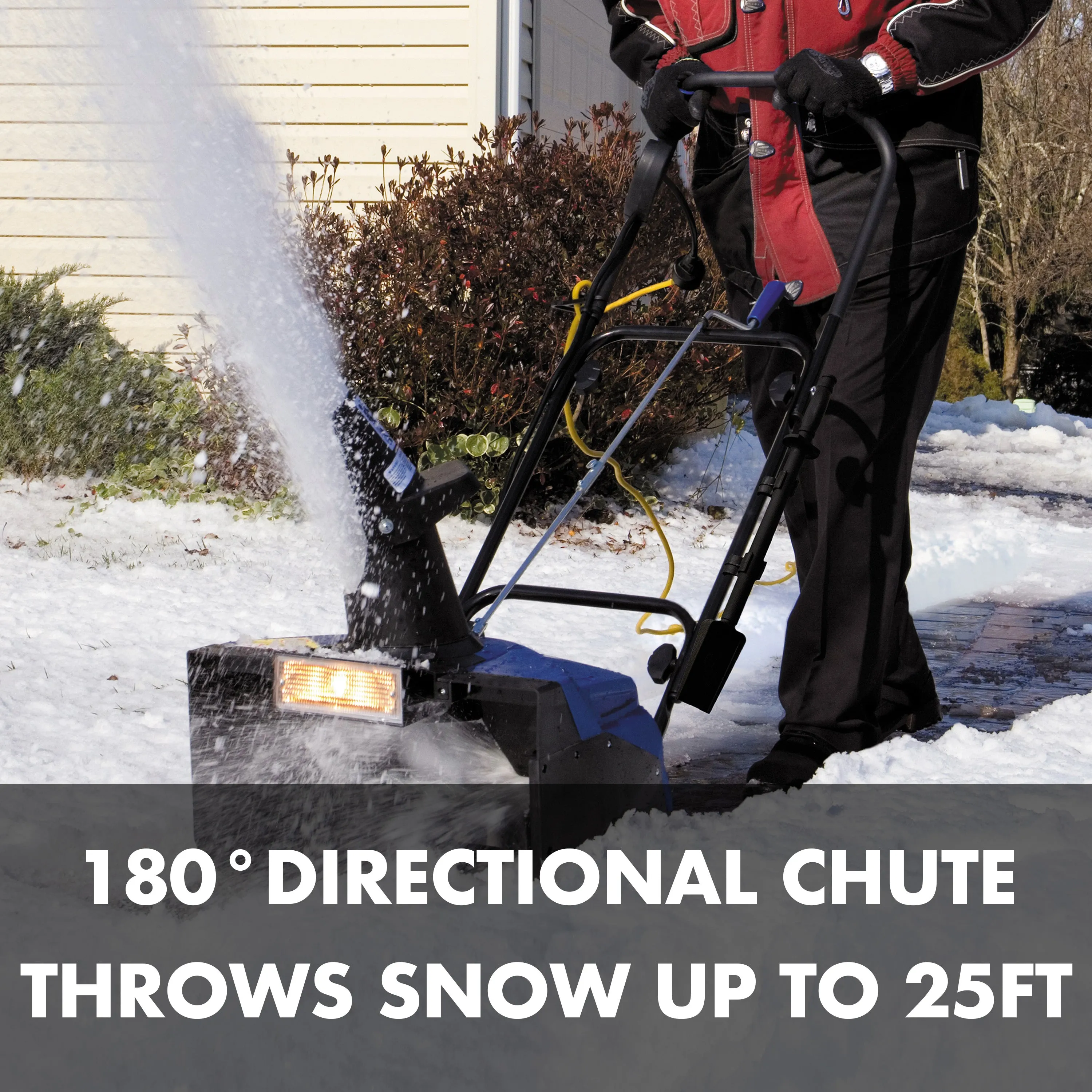 Snow Joe SJ623E Electric Walk-Behind Single-Stage Snow Blower W/ Headlight | 18-inch | 15-amp