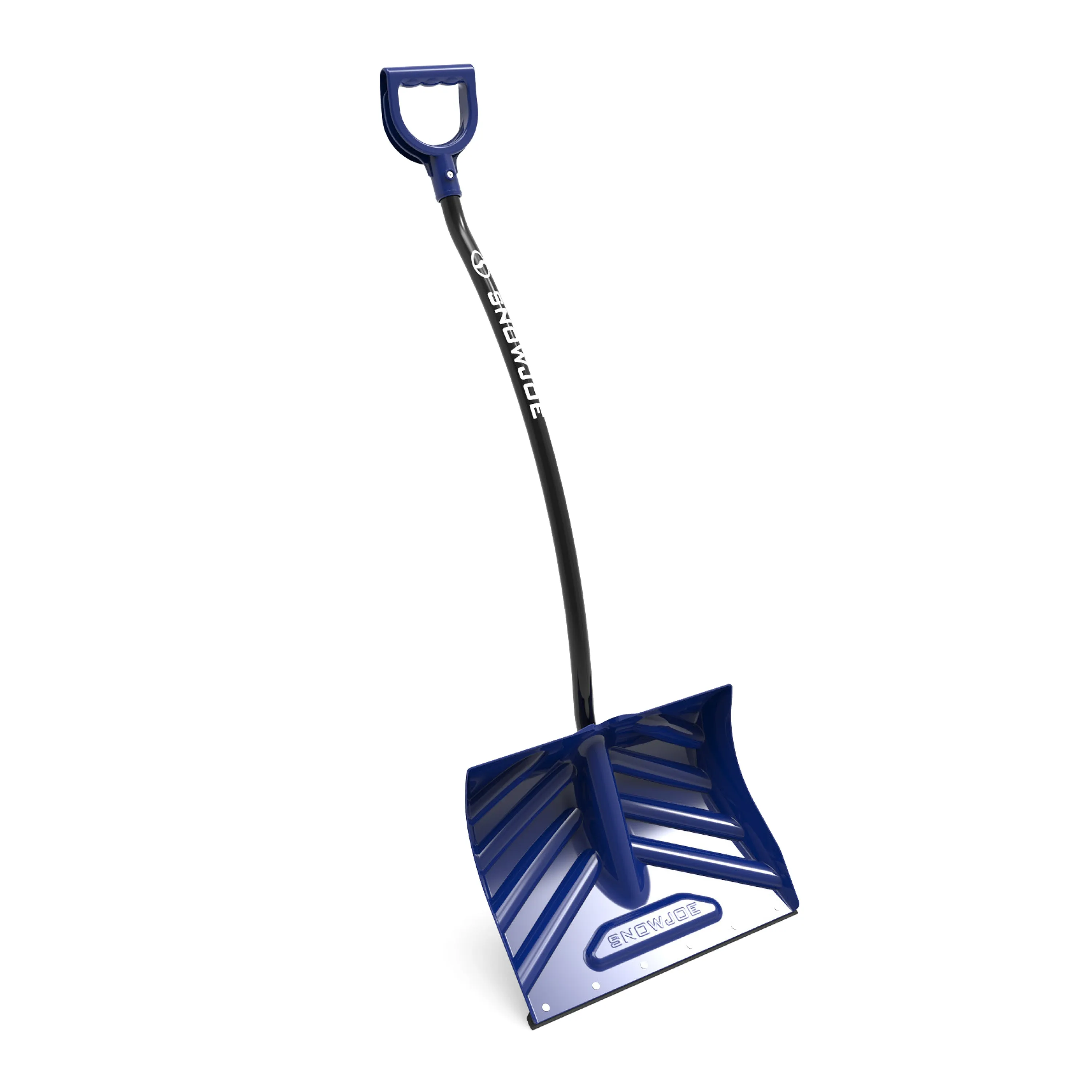 Snow Joe SNJ18N-ERG 18-Inch Ergonomic Heavy-Duty Snow Shovel/Pusher | w/ Nylon Wear Strip & D-Grip Handle | Retail Ready (Blue)