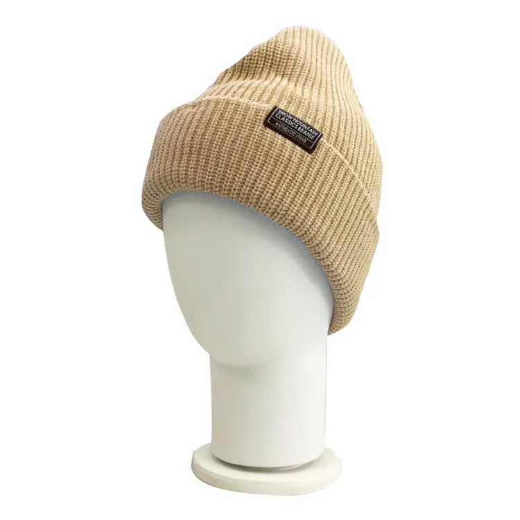 Snow Mountain Ribbed Beanies-TAN