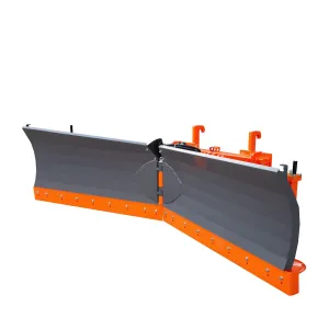 TMG Industrial 10’ U/V Angle Blade Snowplow, Metal Edges, 6 Positions, Accumulator & Solenoid Valve, Quick-Change Lugging, 40-90 HP Tractors, TMG-SP10X