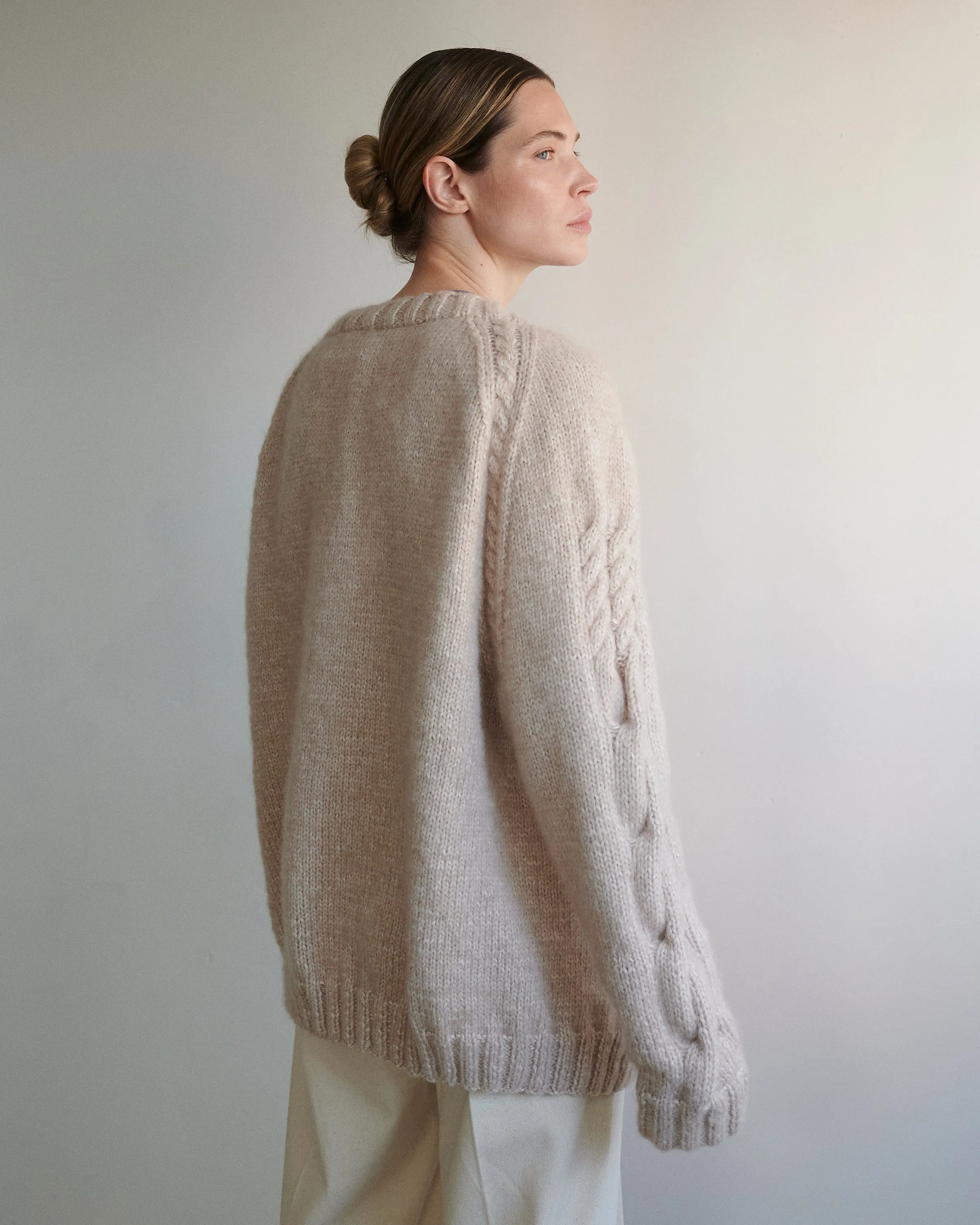 Vilnelė Merino Wool Cardigan - Beige