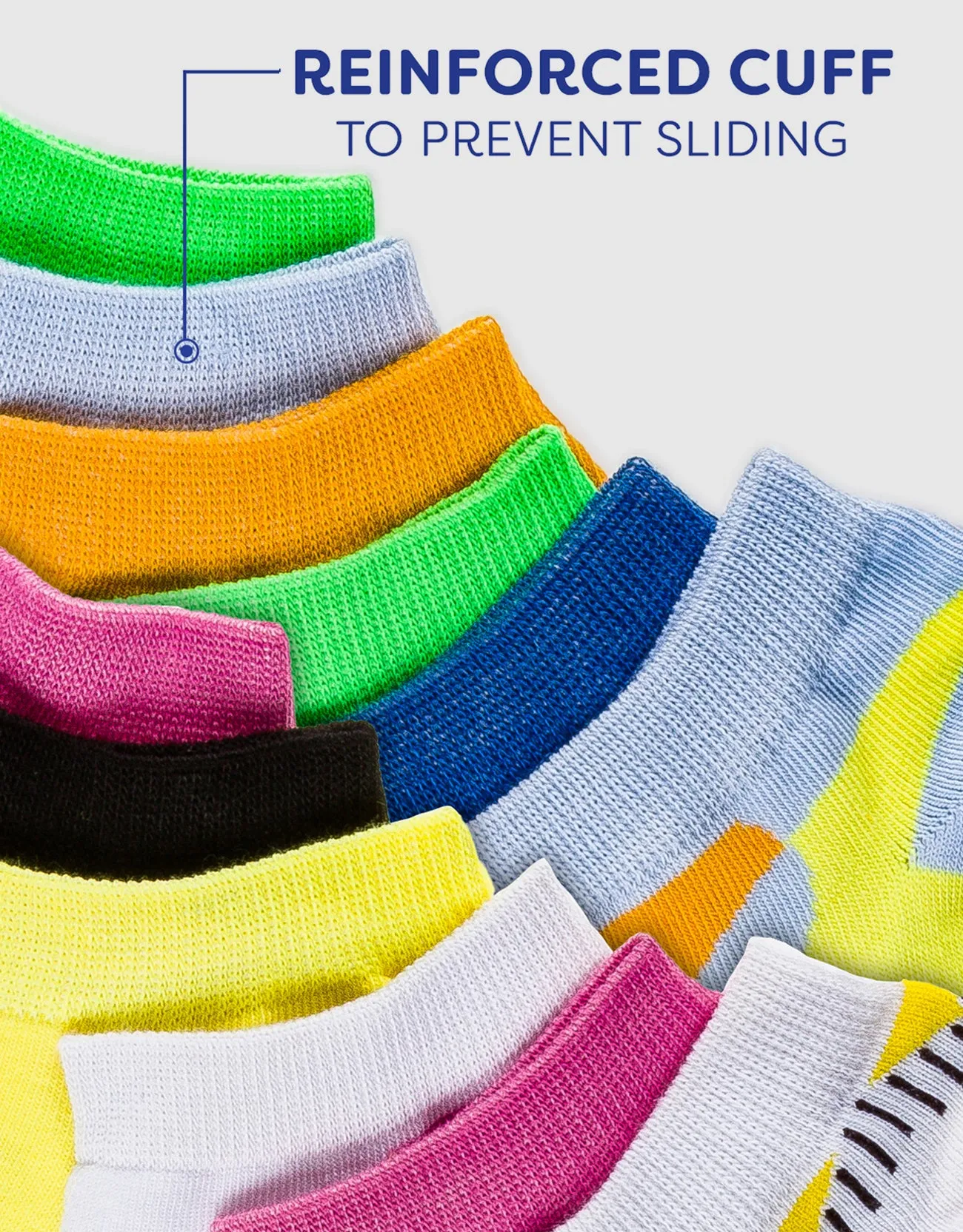 Womens Multicolor Ankle Socks 12 Pack